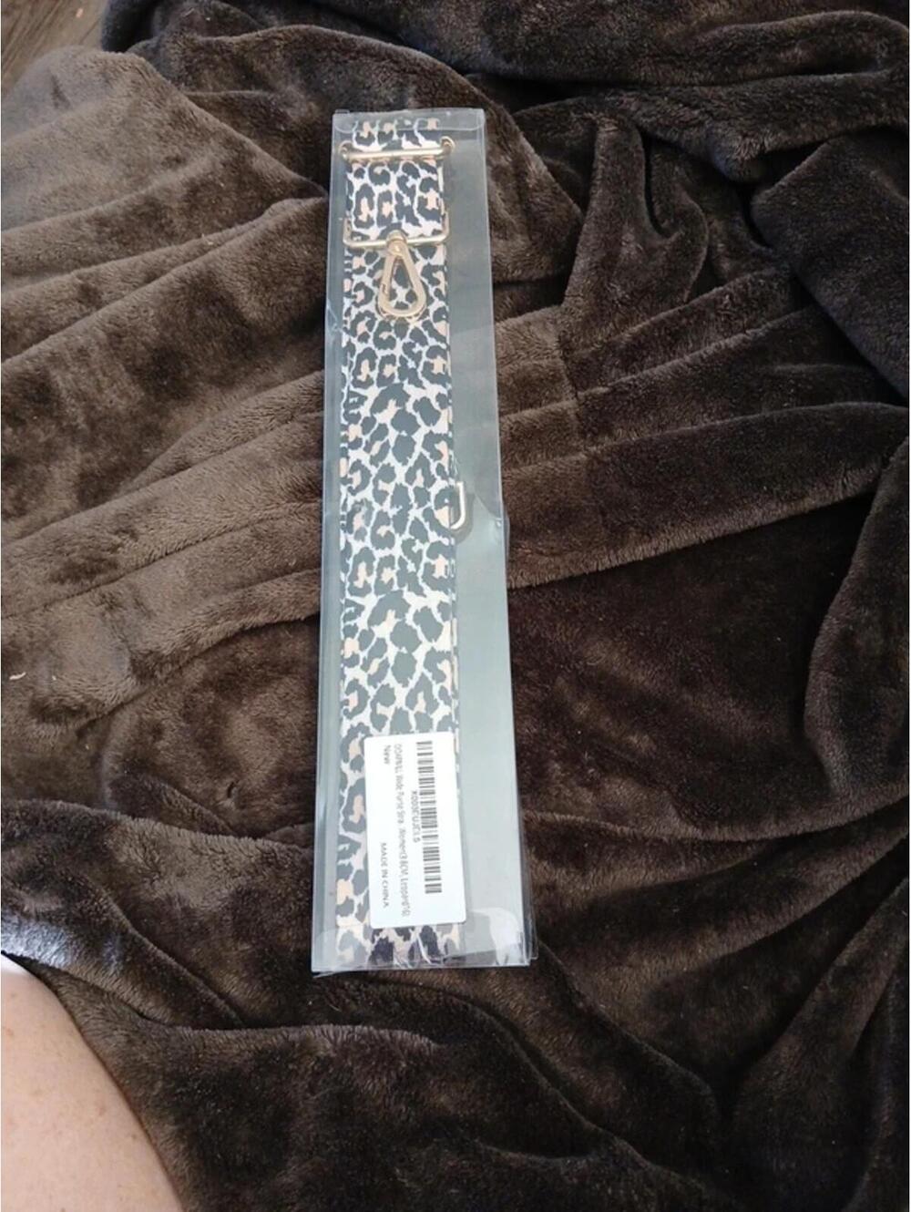 Leopard print purse strap